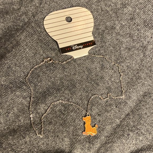 BRAND NEW! Vintage Disney Lion King Simba Enamel Cloisonné 16” Necklace - Picture 2 of 2